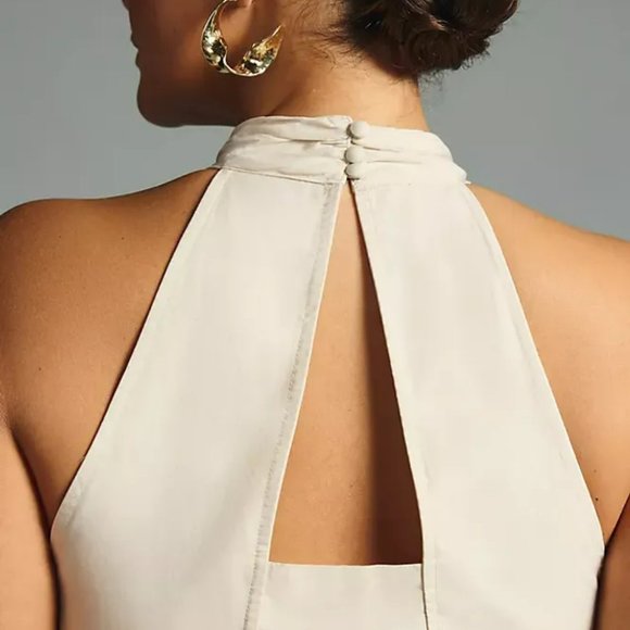 Maeve/Anthrologie Tiered Halter Midi Dress - Picture 5 of 7